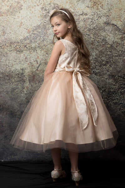 Jacquard flower girl dress hotsell