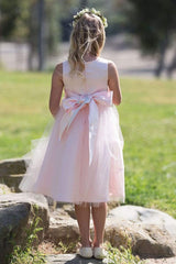 Satin and Tulle bouquet dress Blush