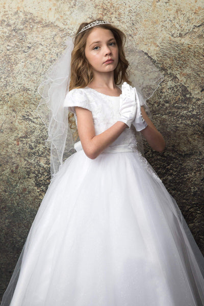 Elegant Girls' First Communion Dress With Sequins Malcolm, 51% OFF