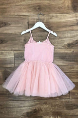 Beaded Unicorn Top Tutu Dress Blush