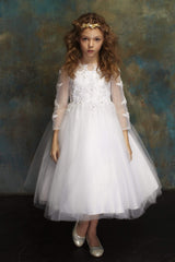 Beautiful tulle dress with embroidered top