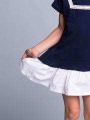 Cap Sleeves Cotton A-Line Dress