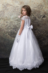 Embroidery Top Floor Length First Holy Communion Dress