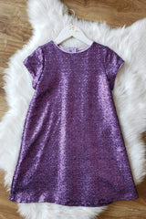 Glamorous Sequin Shift Dress Lilac