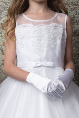 Gorgeous Scalloped Lace top First  Communion dress