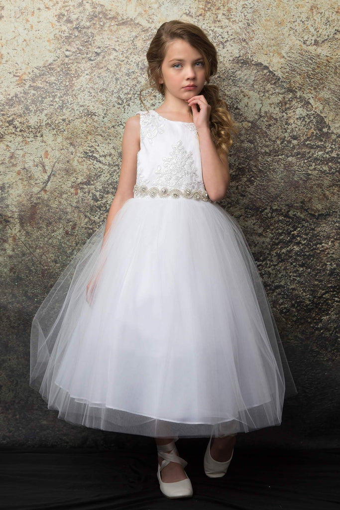 Gorgeous Silk Top Dress With Full Tulle Skirt
