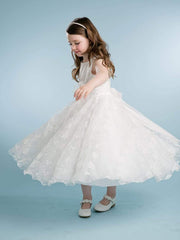 Gorgeous Solid Lace Dress with Sewn Ribbon