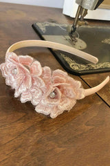 Hand made flower girl headband