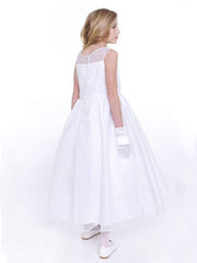Organza Dress with Gathered Top