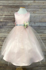 Satin and Tulle bouquet dress Blush