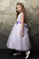 Satin and Tulle bouquet dress Sage