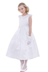 Satin Pearl Sleeve Dress