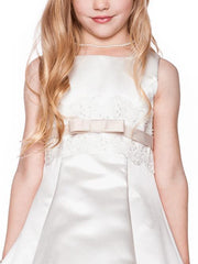 White Sweet Beaded A-Line Communion Dress